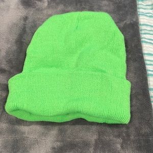 Lime green winter hat